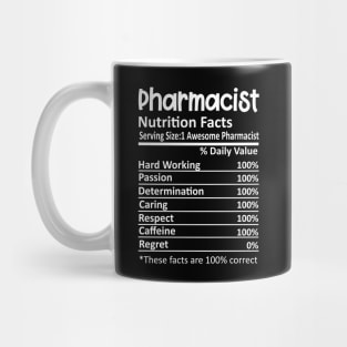 Pharmacist Nutritional Facts Mug